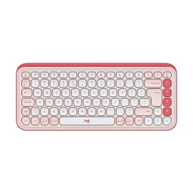 LOGITECH POP ICON WIRELESS BILLENTYŰZET ROSE/OFF FEHÉR, US