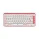 LOGITECH POP ICON WIRELESS BILLENTYŰZET ROSE/OFF FEHÉR, US
