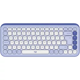   LOGITECH POP ICON WIRELESS BILLENTYŰZET LILAC/OFF FEHÉR, US