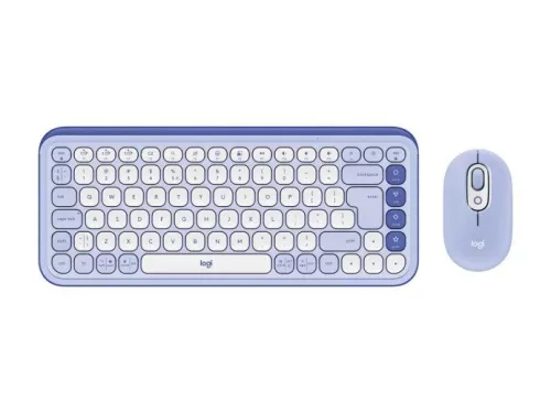 LOGITECH POP ICON WIRELESS BILLENTYŰZET COMBO LILAC/OFF FEHÉR, US