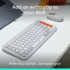 LOGITECH POP ICON WIRELESS BILLENTYŰZET COMBO OFF FEHÉR-NARANCS, US