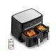 TEFAL EY901810 8.3L DUAL EASY FRY FORRÓLEVEGŐS SÜTŐ, AIR FRYER, FEKETE