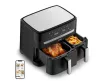 TEFAL EY901810 8.3L DUAL EASY FRY FORRÓLEVEGŐS SÜTŐ, AIR FRYER, FEKETE (SÉRÜLT DOBOZ)