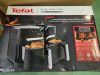 TEFAL EY901810 8.3L DUAL EASY FRY FORRÓLEVEGŐS SÜTŐ, AIR FRYER, FEKETE (SÉRÜLT DOBOZ)
