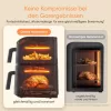 COSORI CAF-ADE 10.8L XXL KÉTKAMRÁS FORRÓLEVEGŐS SÜTŐ, AIR FRYER, MULTI AIR TECHNOLÓGIA, EZÜSTSZÜRKE