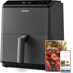  COSORI CAF-P585S 6.4L XXL DUAL BLAZE FORRÓLEVEGŐS SÜTŐ, AIR FRYER, SZÜRKE