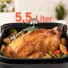 COSORI CP158-AF 5.5L XXL PREMIUM FORRÓLEVEGŐS SÜTŐ, AIR FRYER, FEKETE