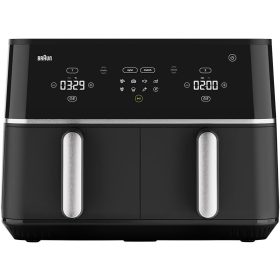   BRAUN TWINCOOK 5 TD5030IBK FORRÓLEVEGŐS SÜTŐ, AIR FRYER, KERÁMIA BEVONAT, FEKETE