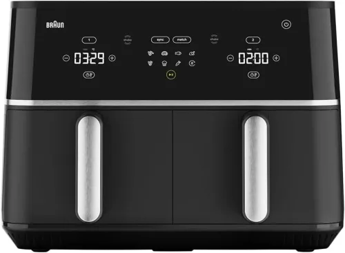 BRAUN TWINCOOK 5 TD5030IBK FORRÓLEVEGŐS SÜTŐ, AIR FRYER, KERÁMIA BEVONAT, FEKETE