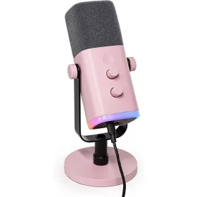   FIFINE MI12 USB/XLR DINAMIKUS MIKROFON - PODCAST/STREAM, PS4/PS5, NÉMÍTÓ GOMB, PINK