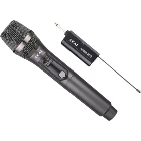   AKAI AMW-200 VEZETÉK NÉLKÜLI KÉZI MIKROFON RENDSZER, FEKETE