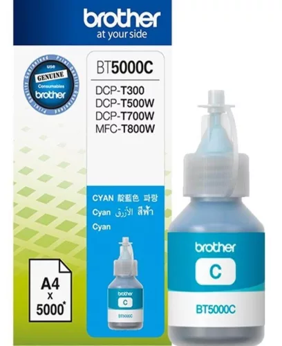 BROTHER BT-5000 (DCP-T300,DCP-T500W) (5K) CIÁN EREDETI TINTA (BT5000C)
