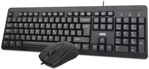 IRIS C-13 USB BILLENTYŰZET + EGÉR FEKETE, HU