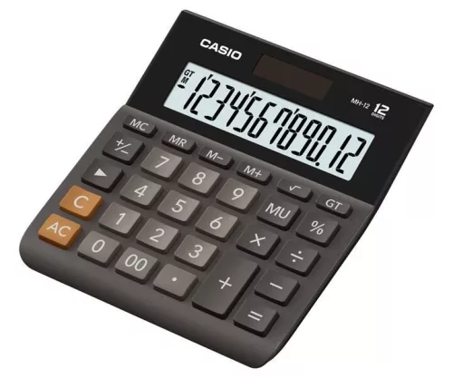 CASIO MH-12BK-S ASZTALI SZÁMOLÓGÉP, FEKETE