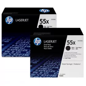 HP CE255XD NO.55XD FEKETE DUO (2X12.5K) EREDETI TONER