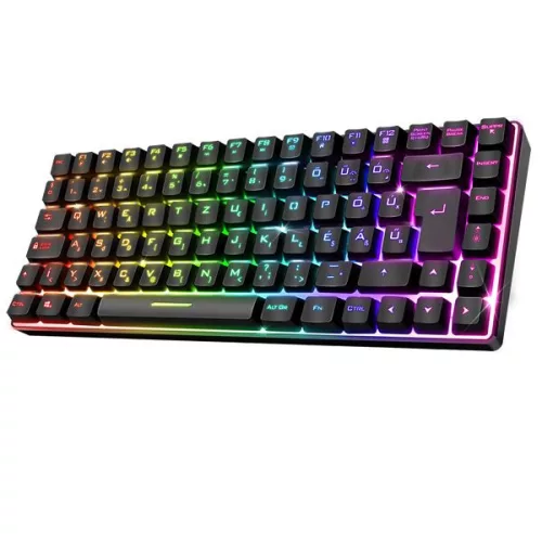 SPIRIT OF GAMER ELITE K70 WIRELESS BLUETOOTH SEMI-MECHANIKUS BILLENTYŰZET FEKETE, HU