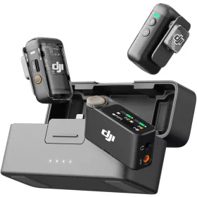   DJI MIC 2 VEZETÉK NÉLKÜLI MIKROFON SZETT (2 ADÓ, 1 VEVŐ, TÖLTŐTOK, IPHONE/ANDROID/KAMERA)