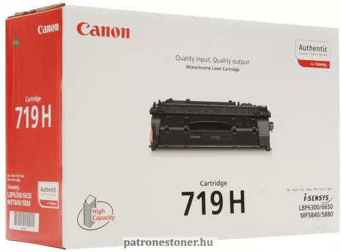 CANON CRG-719H FEKETE (6,3K) EREDETI TONER (3480B002)