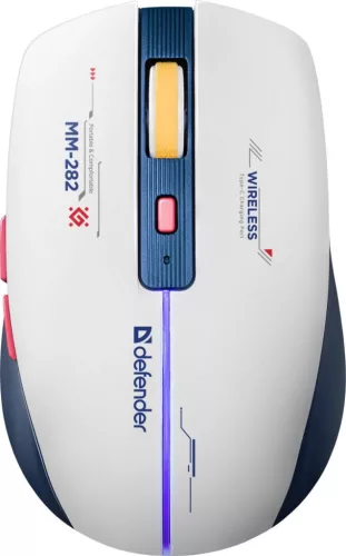 DEFENDER DILA MM-282 WIRELESS GAMER EGÉR, WHITE/BLUE