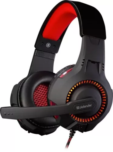DEFENDER G-450 GAMER HEADSET/FEJHALLGATÓ, FEKETE-PIROS