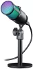 DEFENDER GLOW GMC 400 GAMER STREAMING MIKROFON TRIPOD ÁLLVÁNNYAL ÉS RGB VILÁGÍTÁSSAL, FEKETE