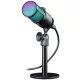 DEFENDER GLOW GMC 400 GAMER STREAMING MIKROFON TRIPOD ÁLLVÁNNYAL ÉS RGB VILÁGÍTÁSSAL, FEKETE