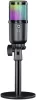 DEFENDER GLOW GMC 400 GAMER STREAMING MIKROFON TRIPOD ÁLLVÁNNYAL ÉS RGB VILÁGÍTÁSSAL, FEKETE