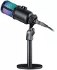 DEFENDER GLOW GMC 400 GAMER STREAMING MIKROFON TRIPOD ÁLLVÁNNYAL ÉS RGB VILÁGÍTÁSSAL, FEKETE