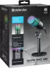 DEFENDER GLOW GMC 400 GAMER STREAMING MIKROFON TRIPOD ÁLLVÁNNYAL ÉS RGB VILÁGÍTÁSSAL, FEKETE