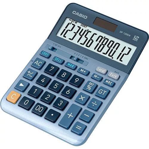 CASIO DF-120EM ASZTALI SZÁMOLÓGÉP, KÉK