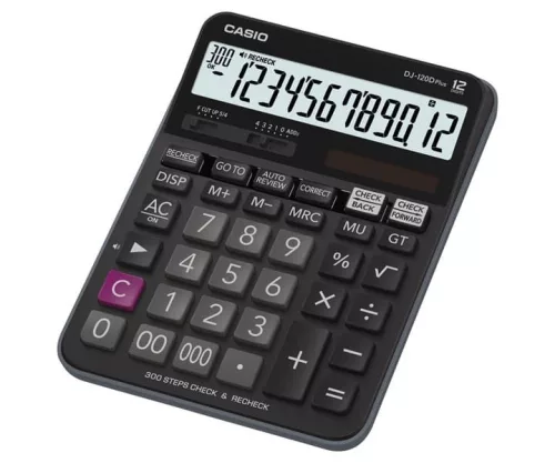 CASIO DJ-120D PLUS ASZTALI SZÁMOLÓGÉP, FEKETE