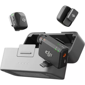   DJI MIC MINI VEZETÉK NÉLKÜLI MIKROFON SZETT (2 ADÓ, 1 VEVŐ, TÖLTŐTOK, IPHONE/ANDROID/KAMERA)