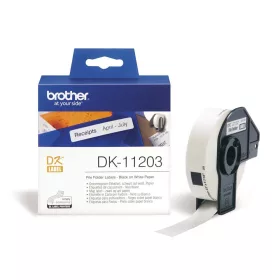   BROTHER DK-11203 FEHÉR ALAPON FEKETE, 17MMX87MM ÖNTAPADÓS ELŐVÁGOTT EREDETI ETIKETT CÍMKE (DK11203)