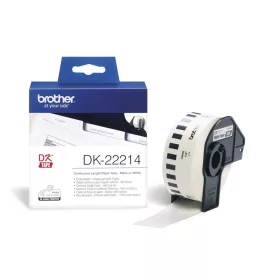  BROTHER DK-22214 FEHÉR ALAPON FEKETE, 12MMX30,48M ÖNTAPADÓS EREDETI PAPÍRSZALAG TEKERCSBEN (DK22214)