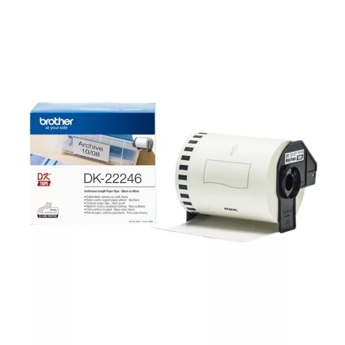 BROTHER DK-22246 FEHÉR ALAPON FEKETE, 103MMX30,48M ÖNTAPADÓS EREDETI PAPÍRSZALAG TEKERCSBEN (DK22246)