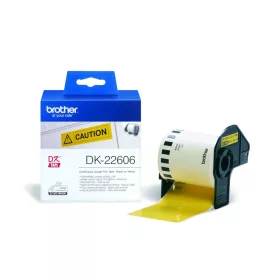   BROTHER DK-22606 SÁRGA ALAPON FEKETE, 62MMX15,24M ÖNTAPADÓS EREDETI FILMSZALAG TEKERCSBEN (DK22606)