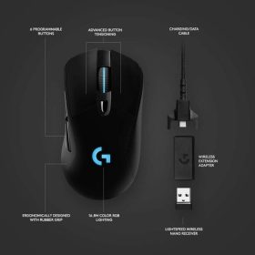   LOGITECH G703 LIGHTSPEED HERO WIRELESS GAMER EGÉR (910-005640)