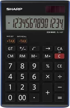 SHARP EL-145TBL ASZTALI SZÁMOLÓGÉP, FEKETE