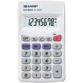 SHARP EL-233S ZSEBSZÁMOLÓGÉP, FEHÉR