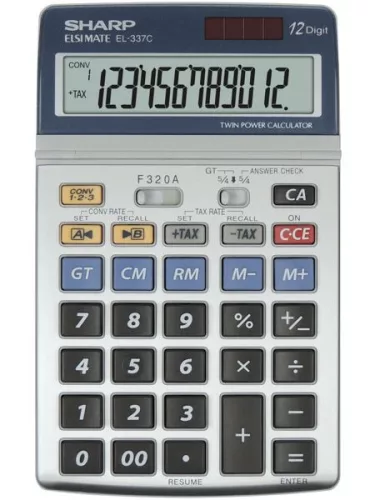 SHARP EL-337C ASZTALI SZÁMOLÓGÉP, SZÜRKE