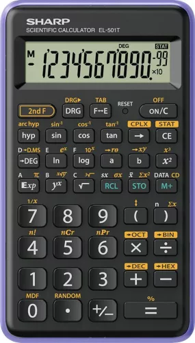SHARP EL-501TBVL TUDOMÁNYOS SZÁMOLÓGÉP, LILA