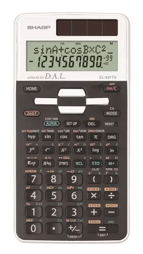 SHARP EL-531TGGR TUDOMÁNYOS SZÁMOLÓGÉP, FEKETE-FEHÉR