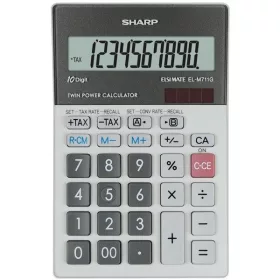 SHARP EL-M711PGGY ASZTALI SZÁMOLÓGÉP, FEKETE-FEHÉR
