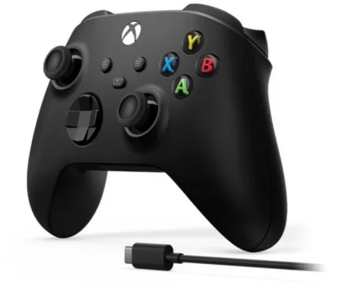 MICROSOFT XBOX SERIES X/S WIRELESS/BLUETOOTH GAMEPAD+ USB-C CABLE BLACK