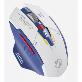 INPHIC F9 WIRELESS EGÉR, MECHA STYLE, KÉK-FEHÉR