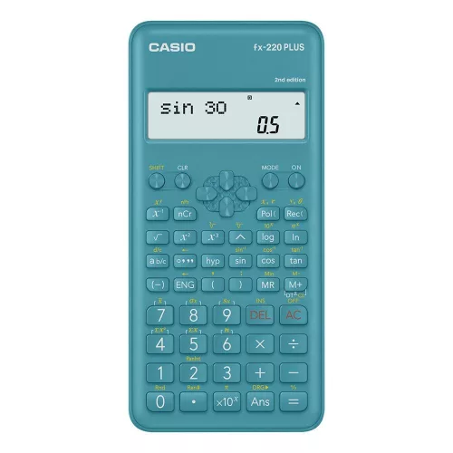 CASIO FX-220 PLUS 2E TUDOMÁNYOS SZÁMOLÓGÉP, CYAN