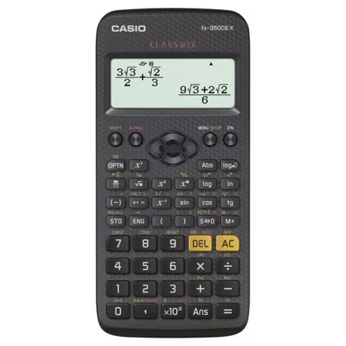 CASIO FX-350CE X TUDOMÁNYOS SZÁMOLÓGÉP, FEKETE
