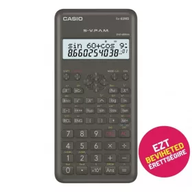 CASIO FX 82MS 2E TUDOMÁNYOS SZÁMOLÓGÉP, FEKETE
