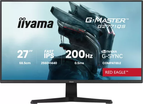 IIYAMA G2771QS-B1, 27", IPS, 16:9, 2560x1440, 200 Hz, 2xHDMI, DISPLAY PORT, LED MONITOR