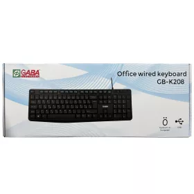 GABA GB-K208 OFFICE VEZETÉKES BILLENTYŰZET FEKETE, HU